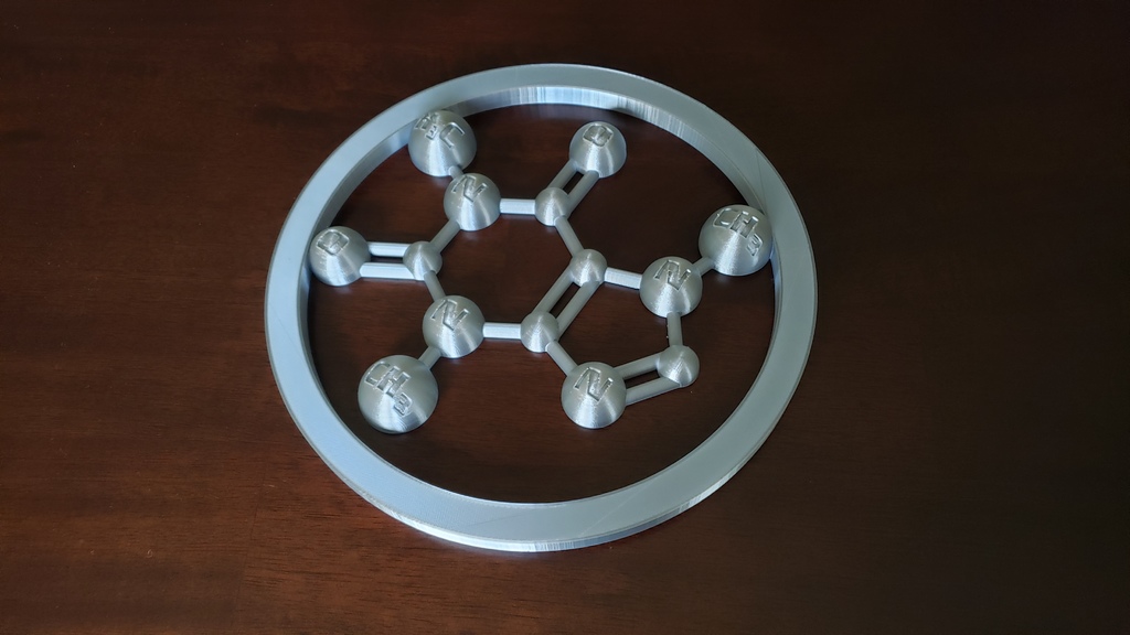 Miniatura 3 do modelo 3D Decorative Caffeine Molecule