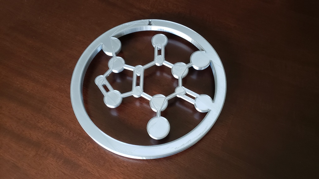 Miniatura 4 do modelo 3D Decorative Caffeine Molecule