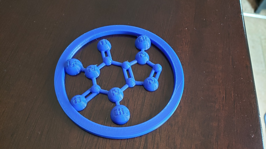 Miniatura 6 do modelo 3D Decorative Caffeine Molecule