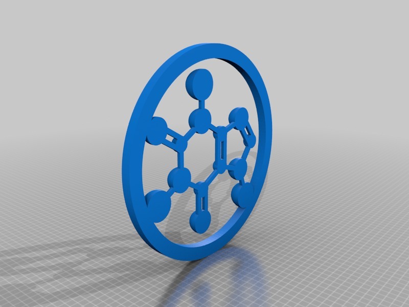 Miniatura 8 do modelo 3D Decorative Caffeine Molecule