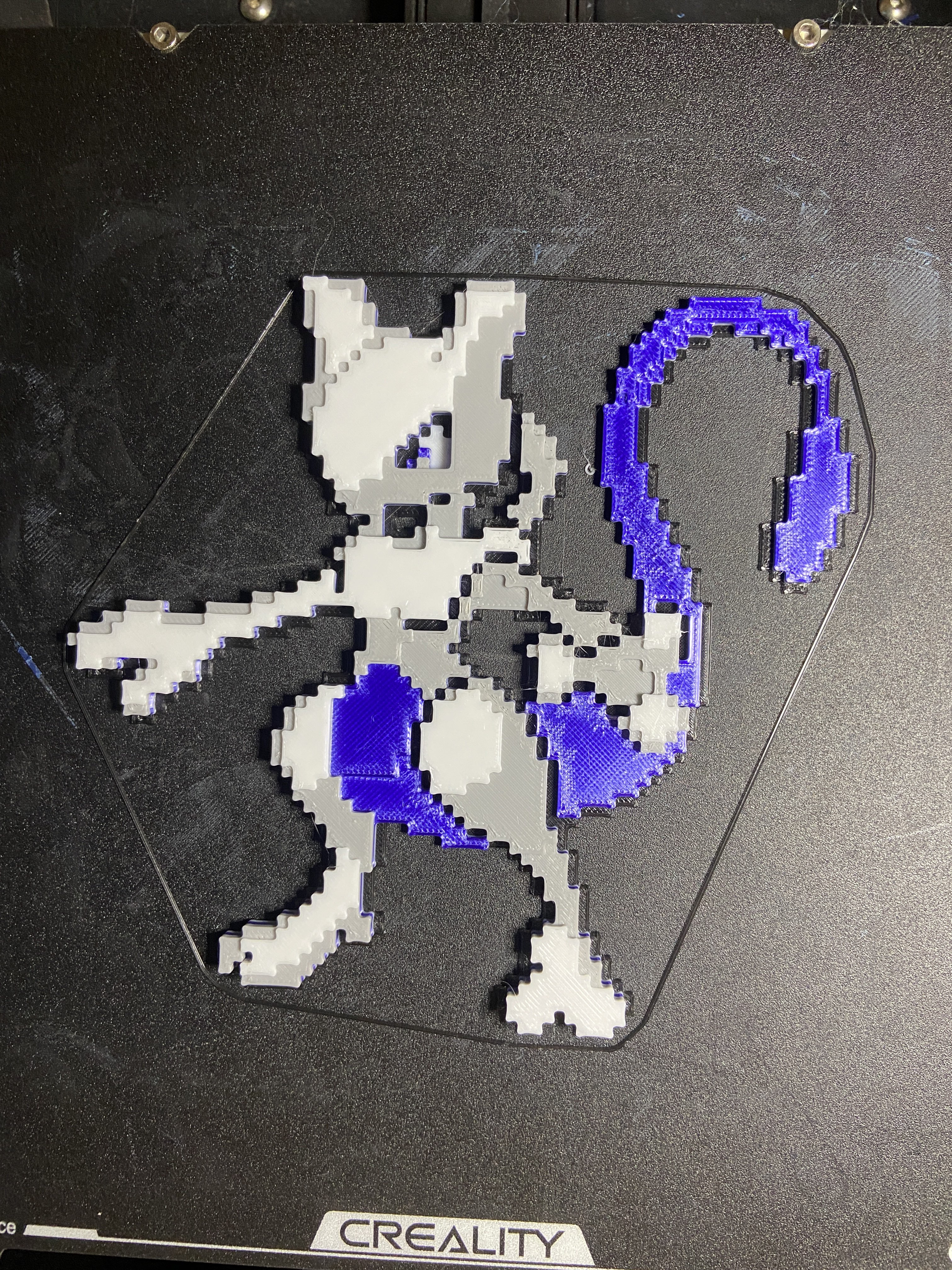 Mewtwo - Single Extruder no AMS Multicolour Pixel Art