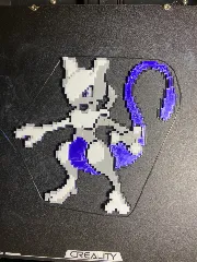 Mewtwo - Single Extruder no AMS Multicolour Pixel Art