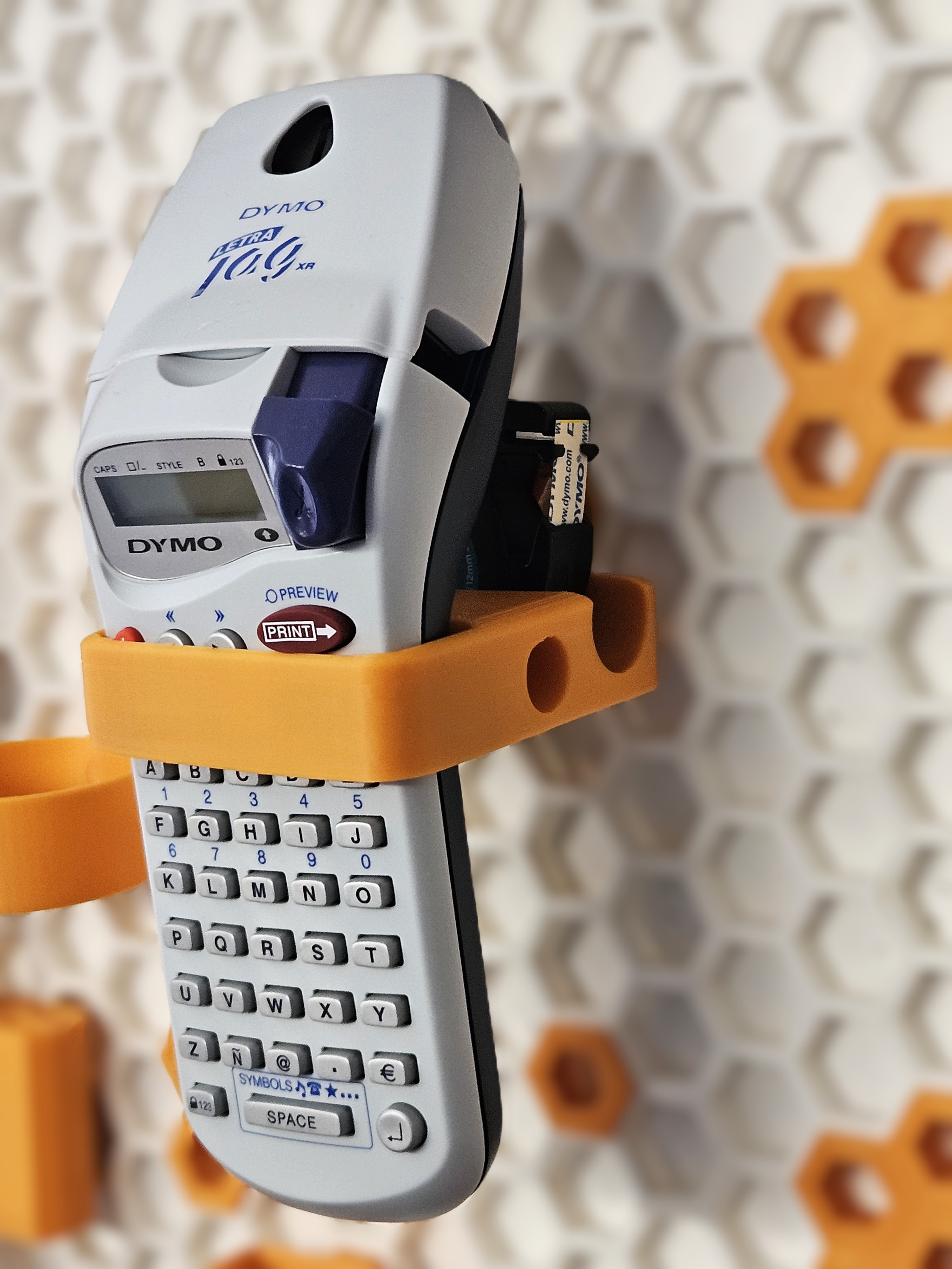 HSW Dymo Letra Tag XR Holder for Honeycomb Storage Wall - Halter Dymo Letra Tag XR