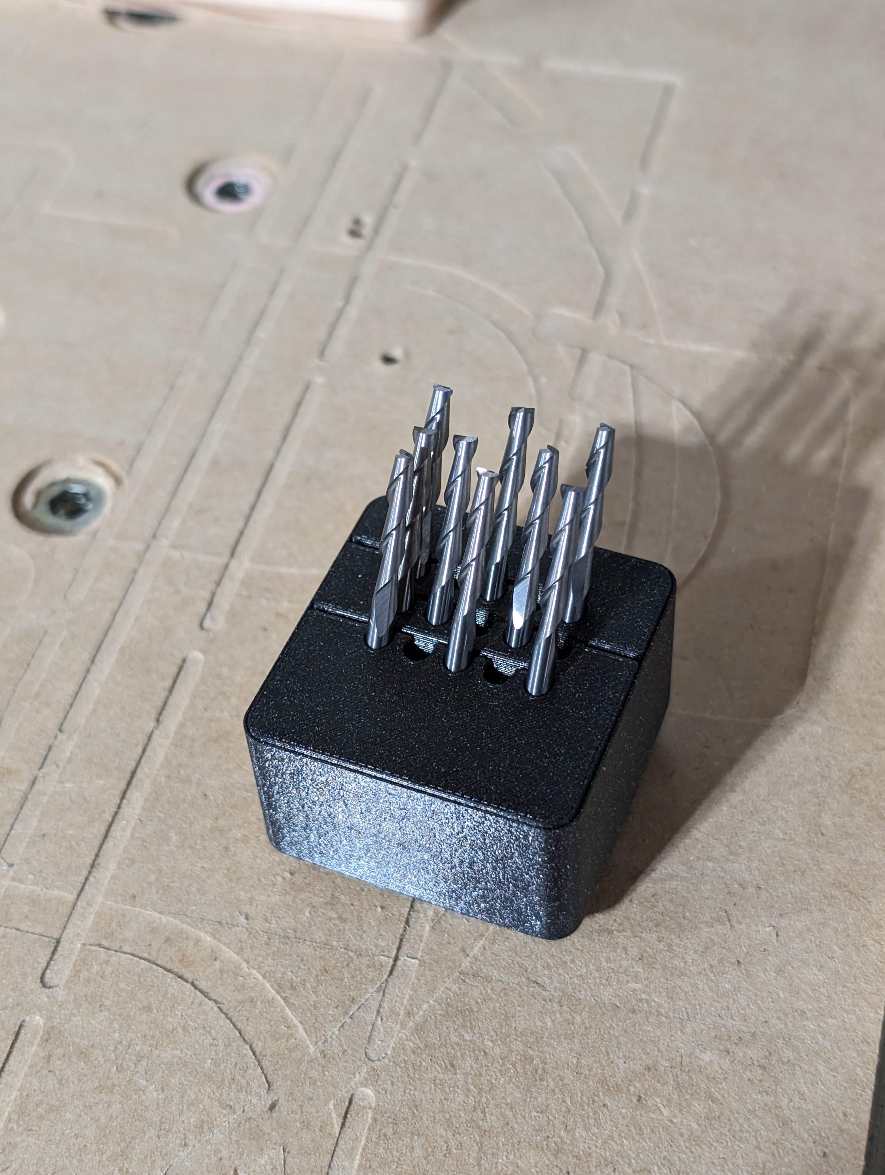 Eighth inch endmill holder - gridfinity - vase mode