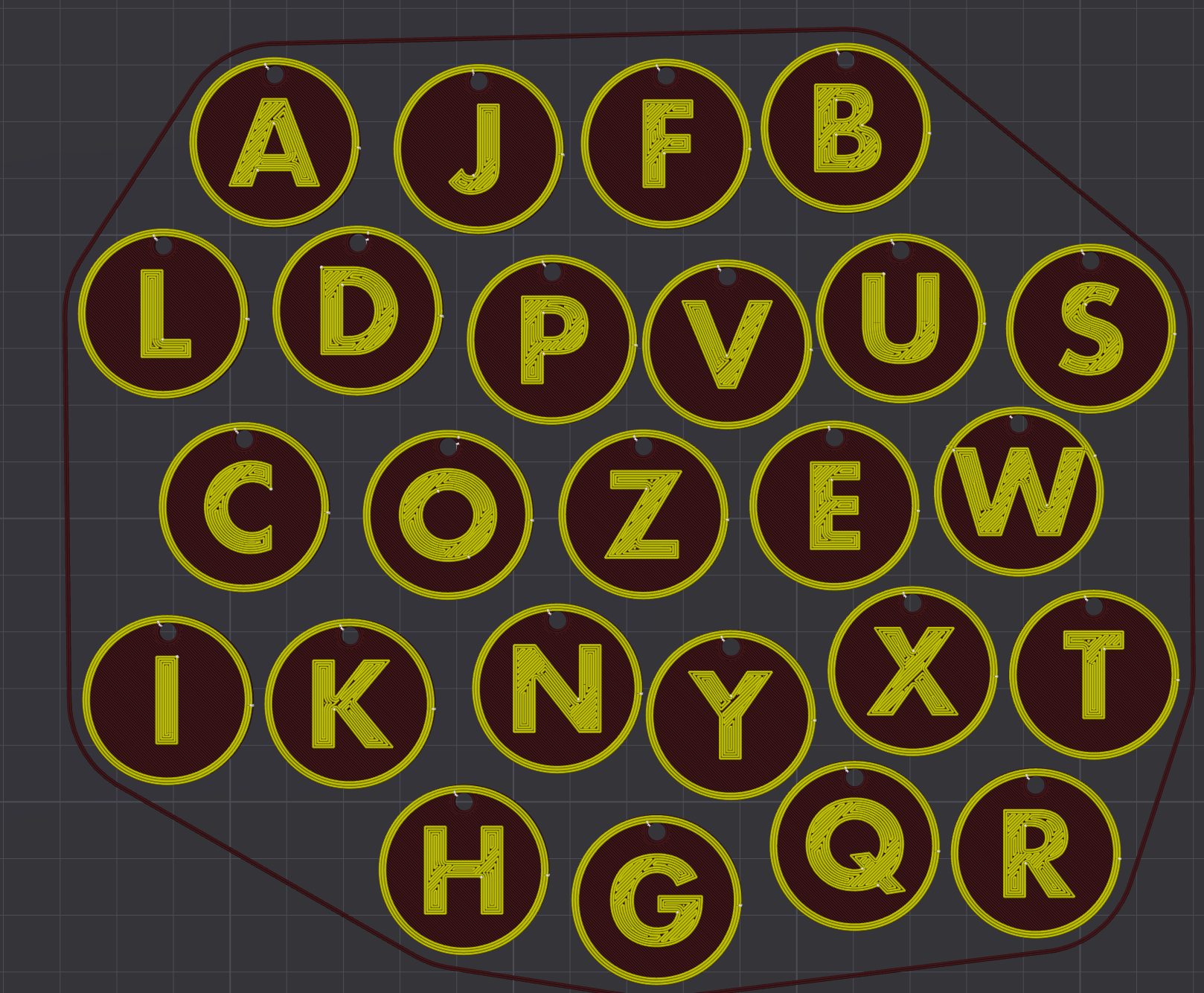 Letter key chains