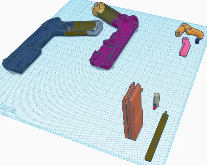 Almost fully 3d printed working airsoft pistol by JaredKami1 Download