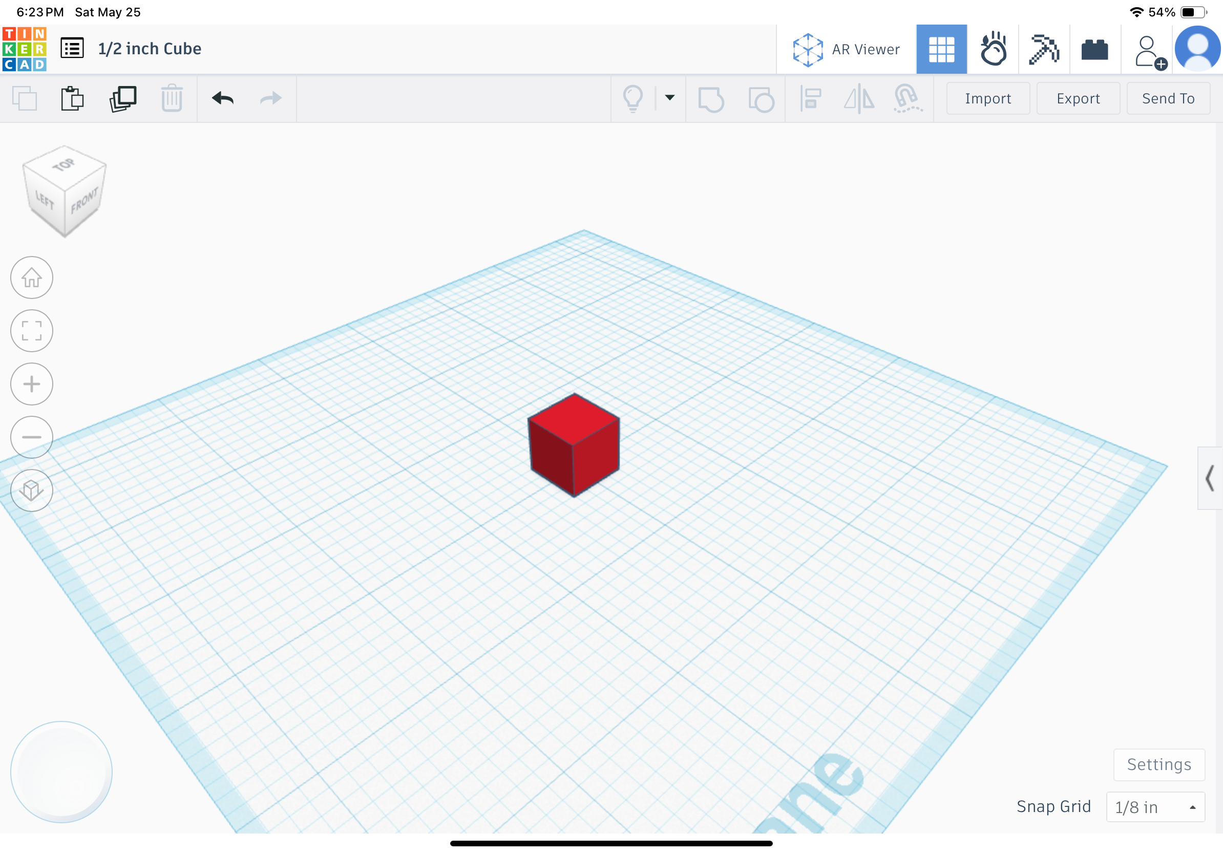 1/2 inch Cube