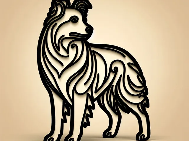 Border Collie 2D Wall Art