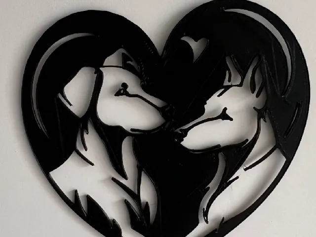 Dogs Heart Wall Art #1