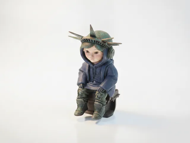Lady Liberty Astronaut Figurine Space Art 3D Printable