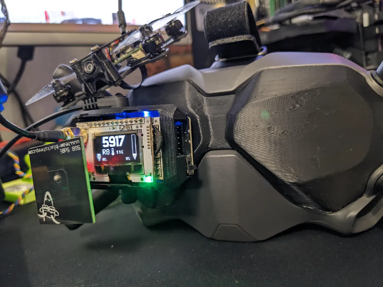 Dji goggles analog faceplate mount by SkermiebroTechTips