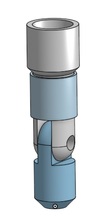 Hinge for garbage collector stick