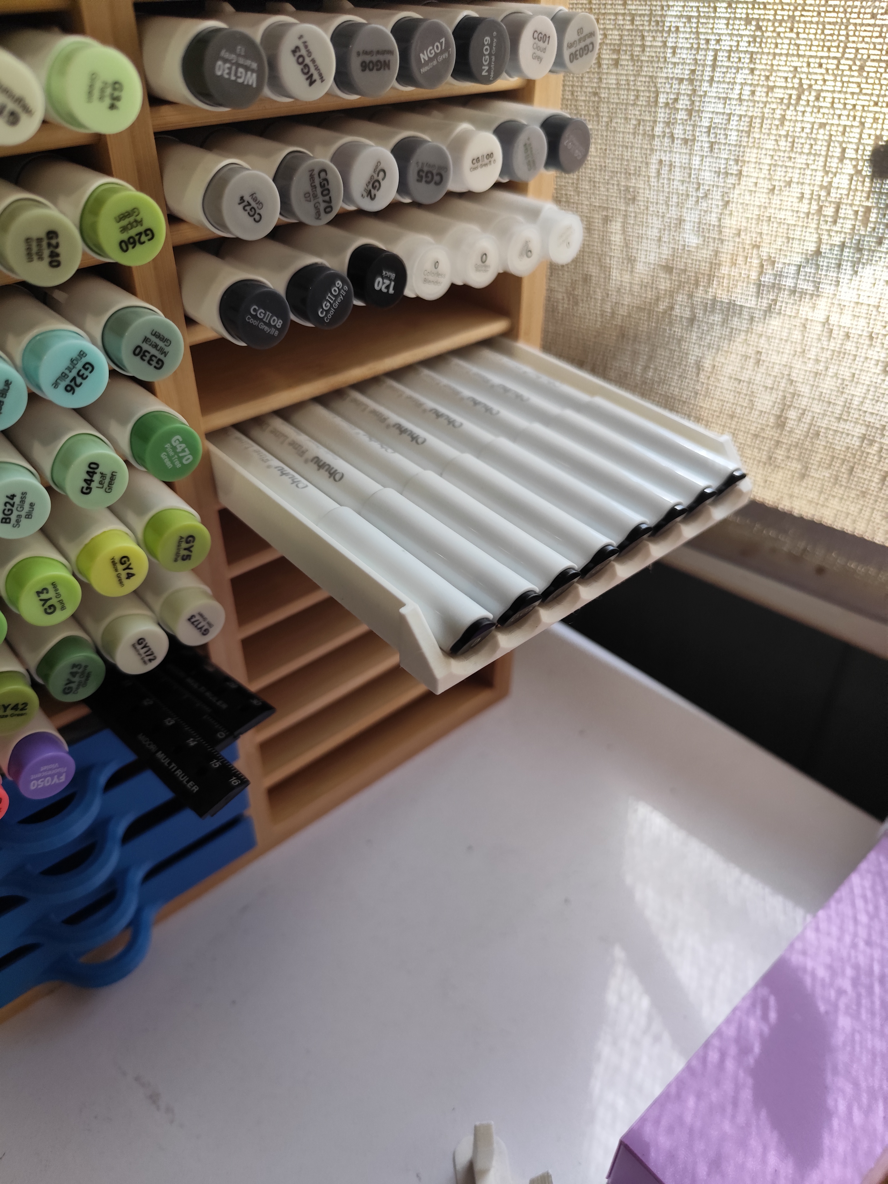Ohuhu Bamboo Organizer Fineliner Drawer