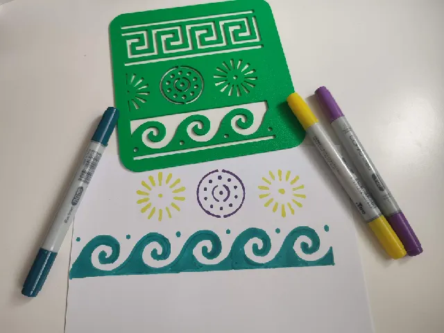 Greek pattern template