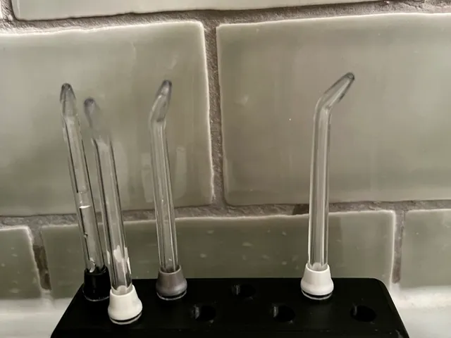 Waterpik brush and tip holder
