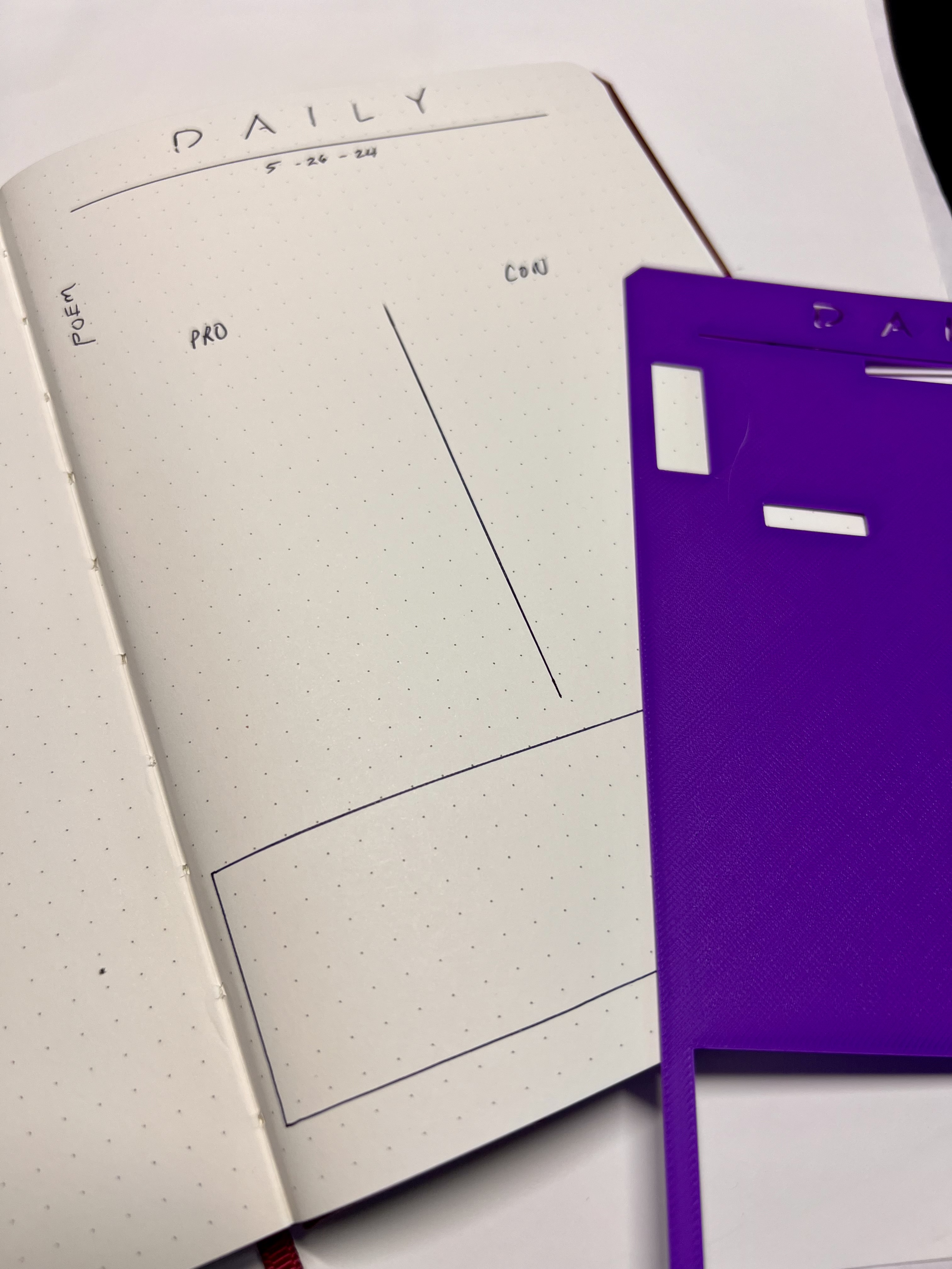 Daily Journal Stencil - Two Lists, Quote, Focus, Motivation Etc.