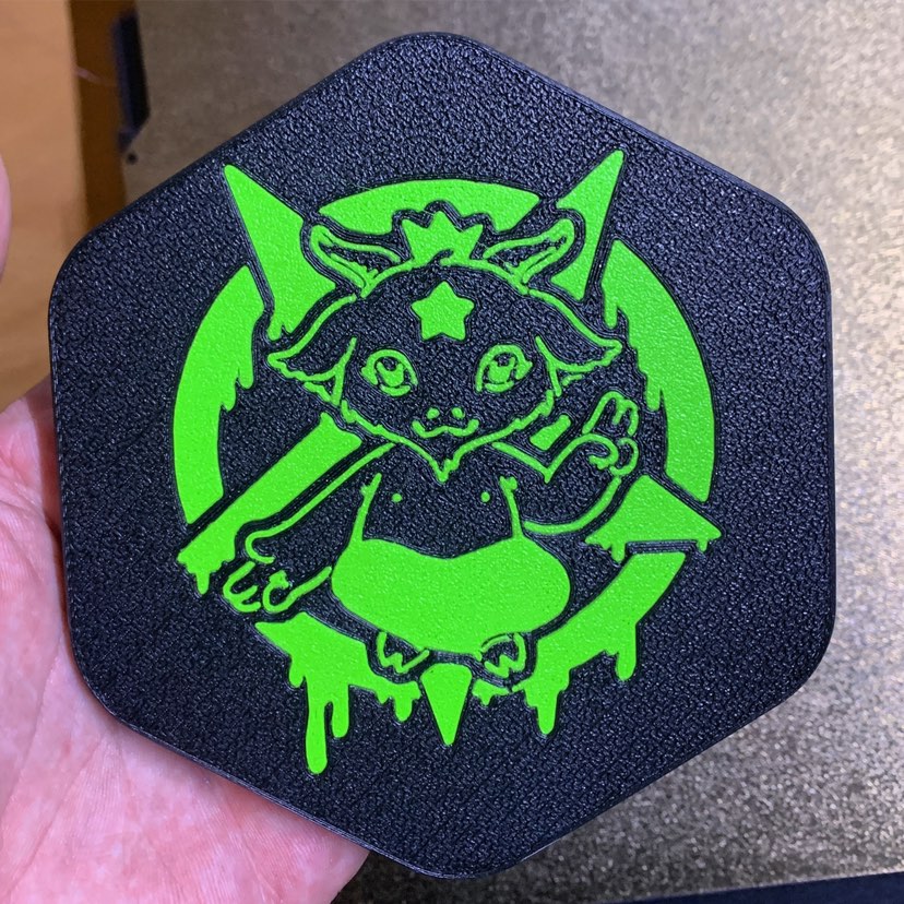 Baby baphomet gothic jewelry storage container lid