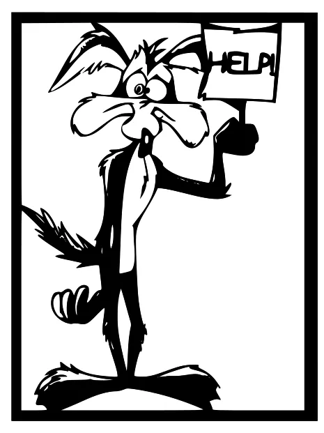 Wile E. Coyote and Road Runner Wall Art by Jura Švébiš