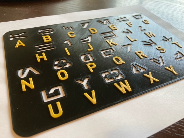 Aurebesh alphabet stencil by Rogue9 | Download free STL model ...