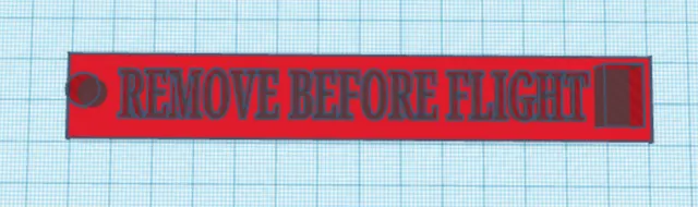 REMOVE BEFORE FLIGHT tag pattern
