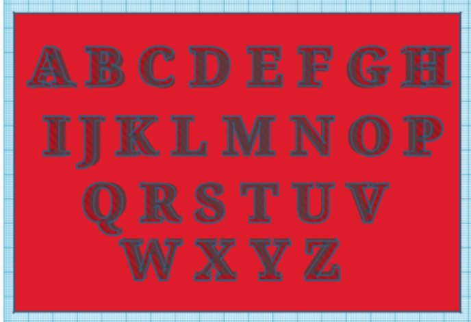 Capital Alphabet Stencil
