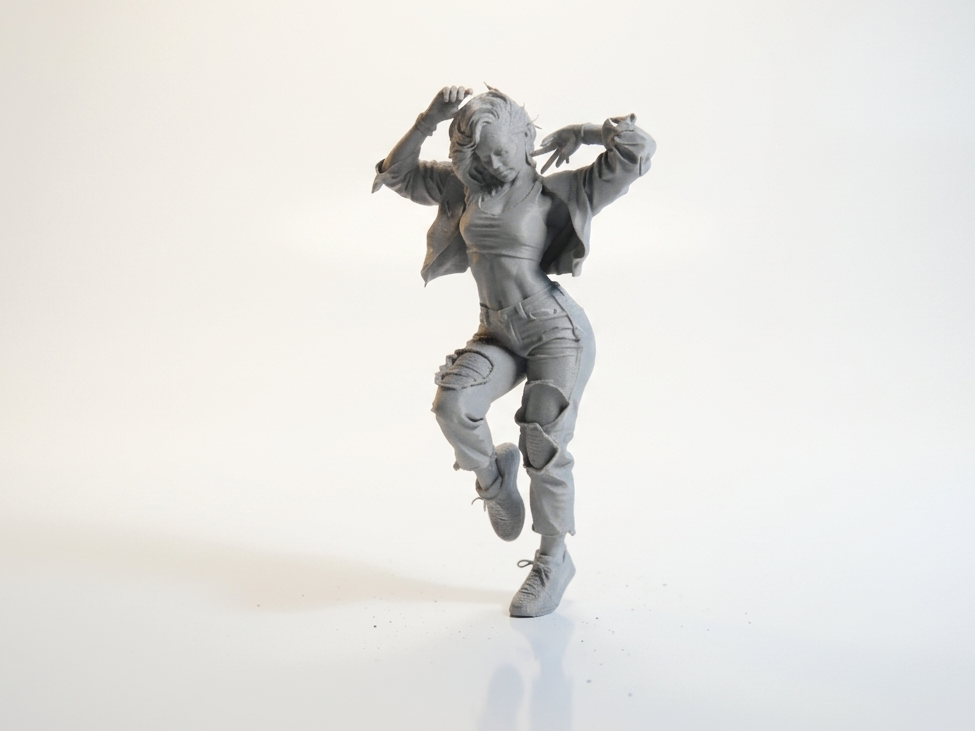 Ripped Jeans Lady Figurine Female Figure 3D Printable