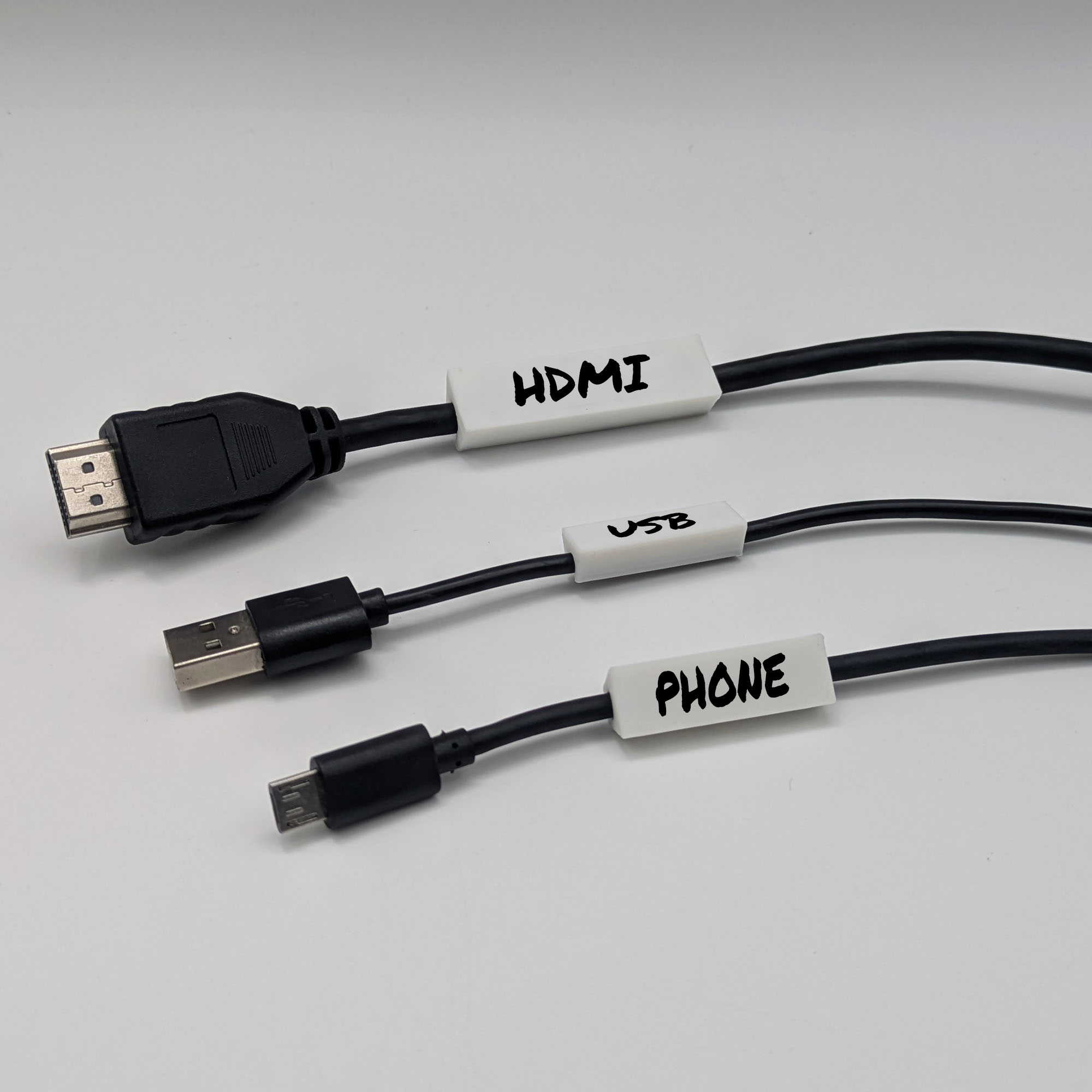 Universal cable tags - Customizable with Marker