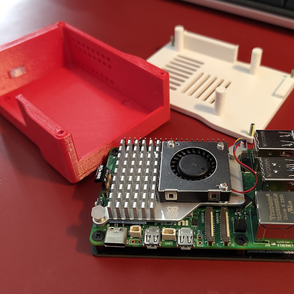 Raspberry Pi 5 NVMe case (with Pimoroni NVMe Base board) by Muldjord ...
