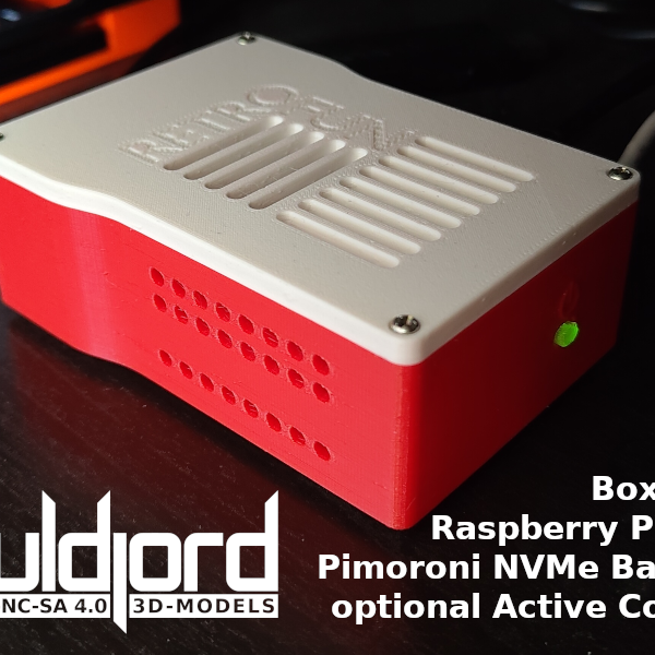 Raspberry Pi 5 NVMe case (with Pimoroni NVMe Base board) by Muldjord ...