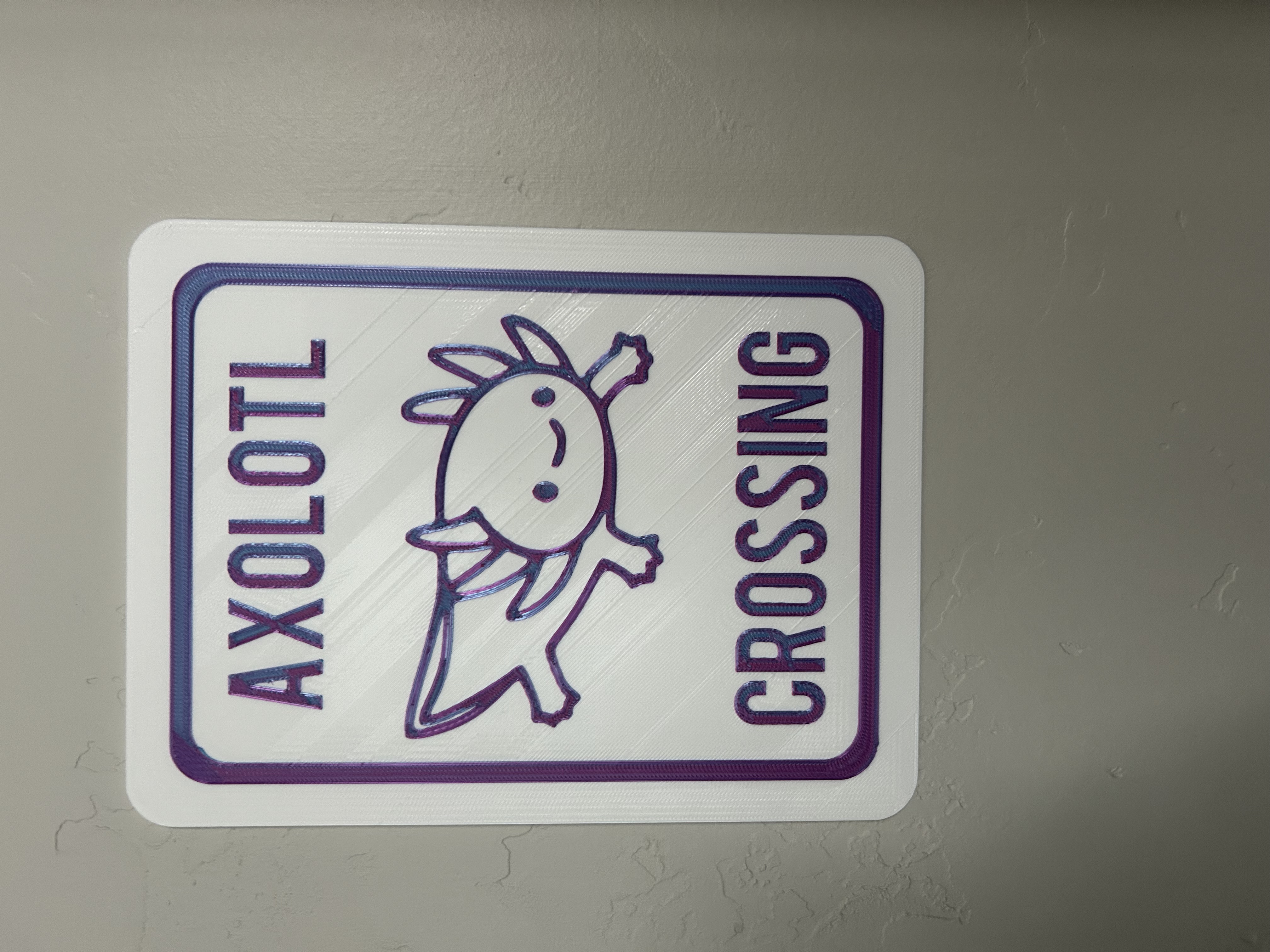 Axolotl Crossing Sign