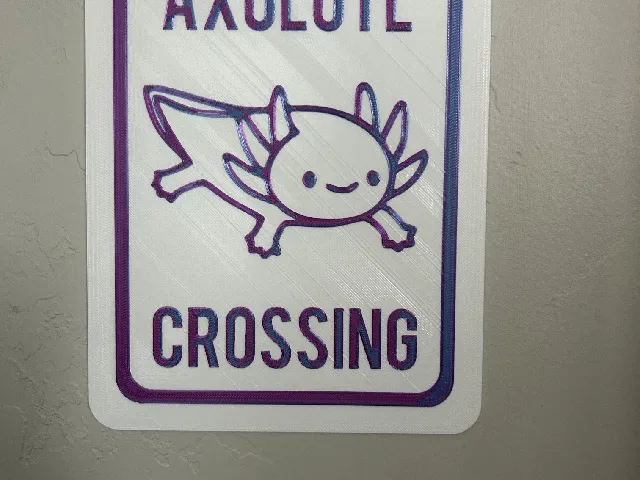 Axolotl Crossing Sign