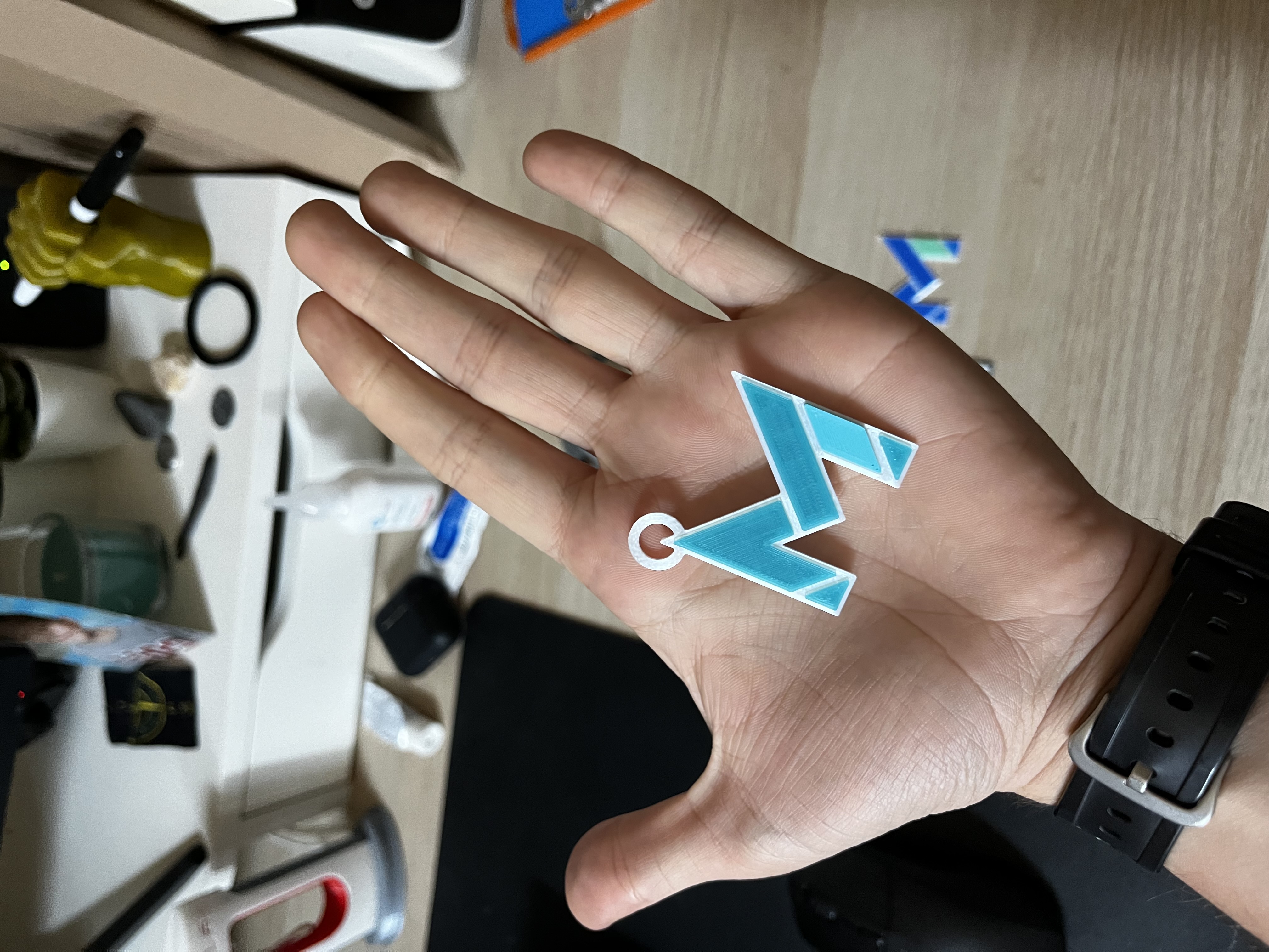 Miniatura 2 do modelo 3D M letter Keychain