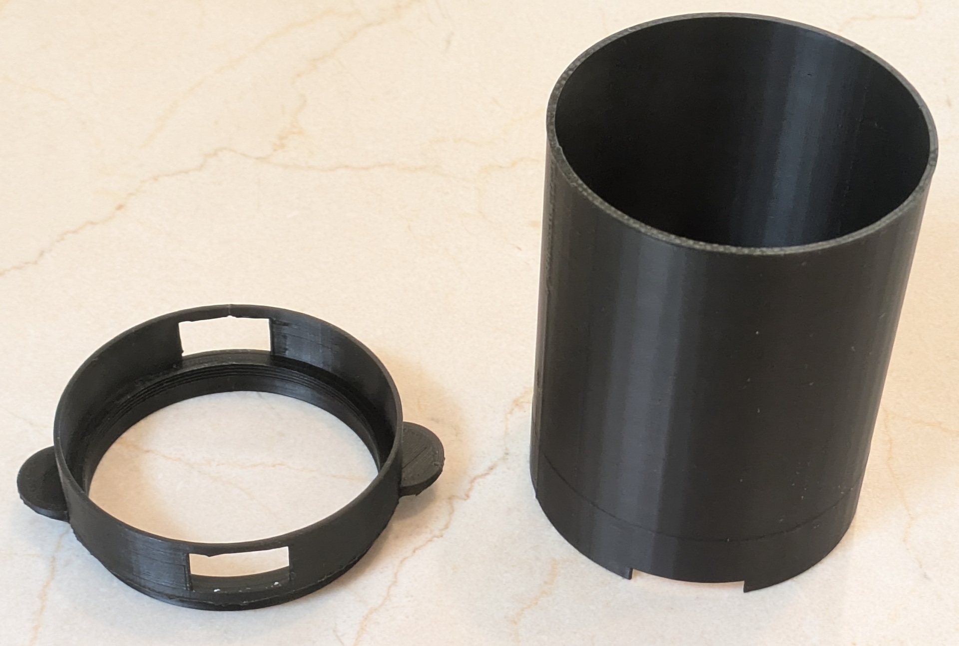 Seestar S50 telescope threaded filter ring with adapter for customized dew shield