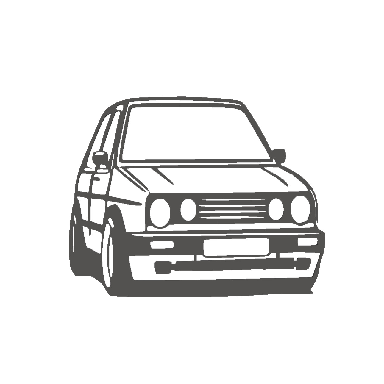 Wall art Vw golf 2 by ILYAANS | Download free STL model | Printables.com