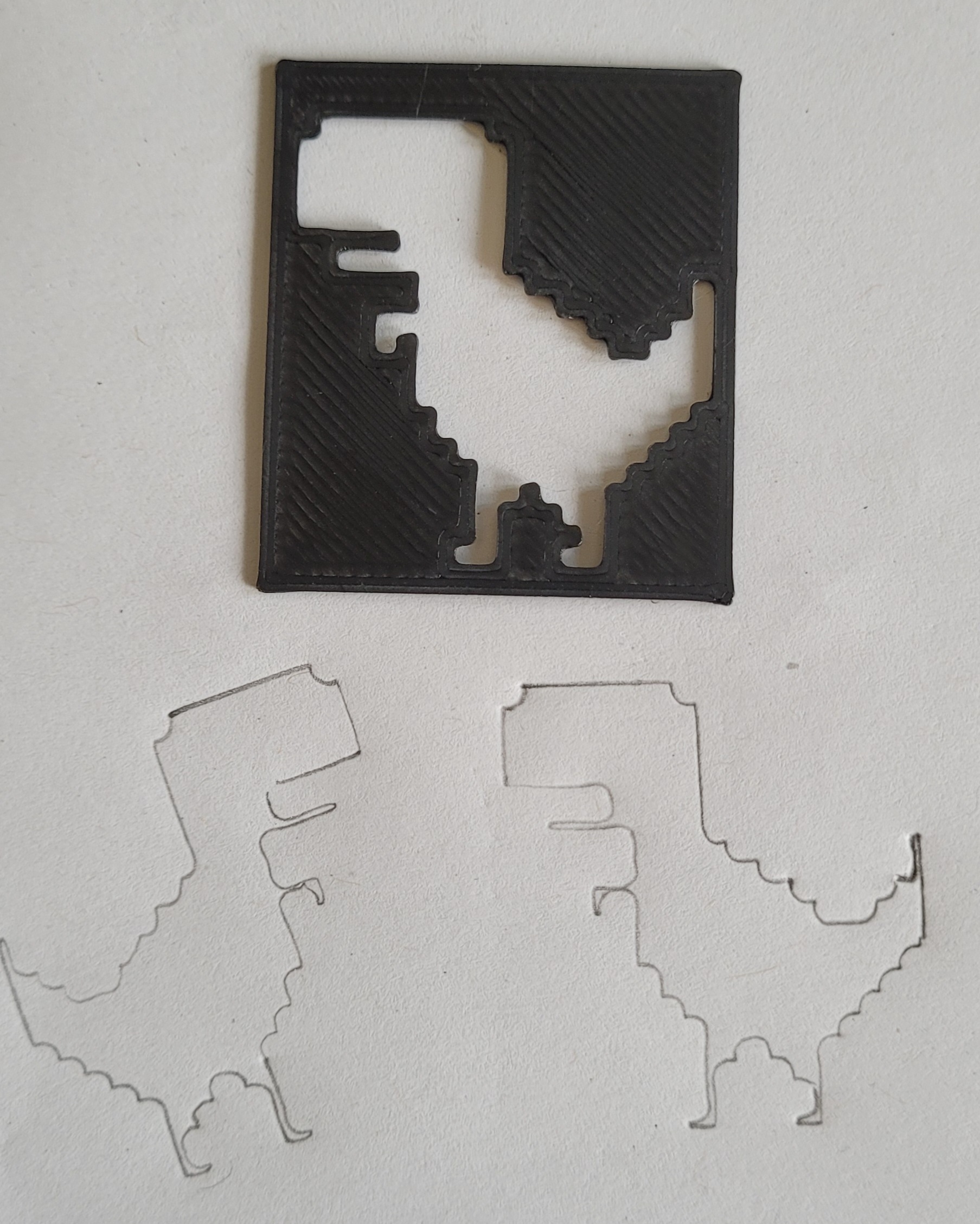 Chrome Dino Drawing Stencil