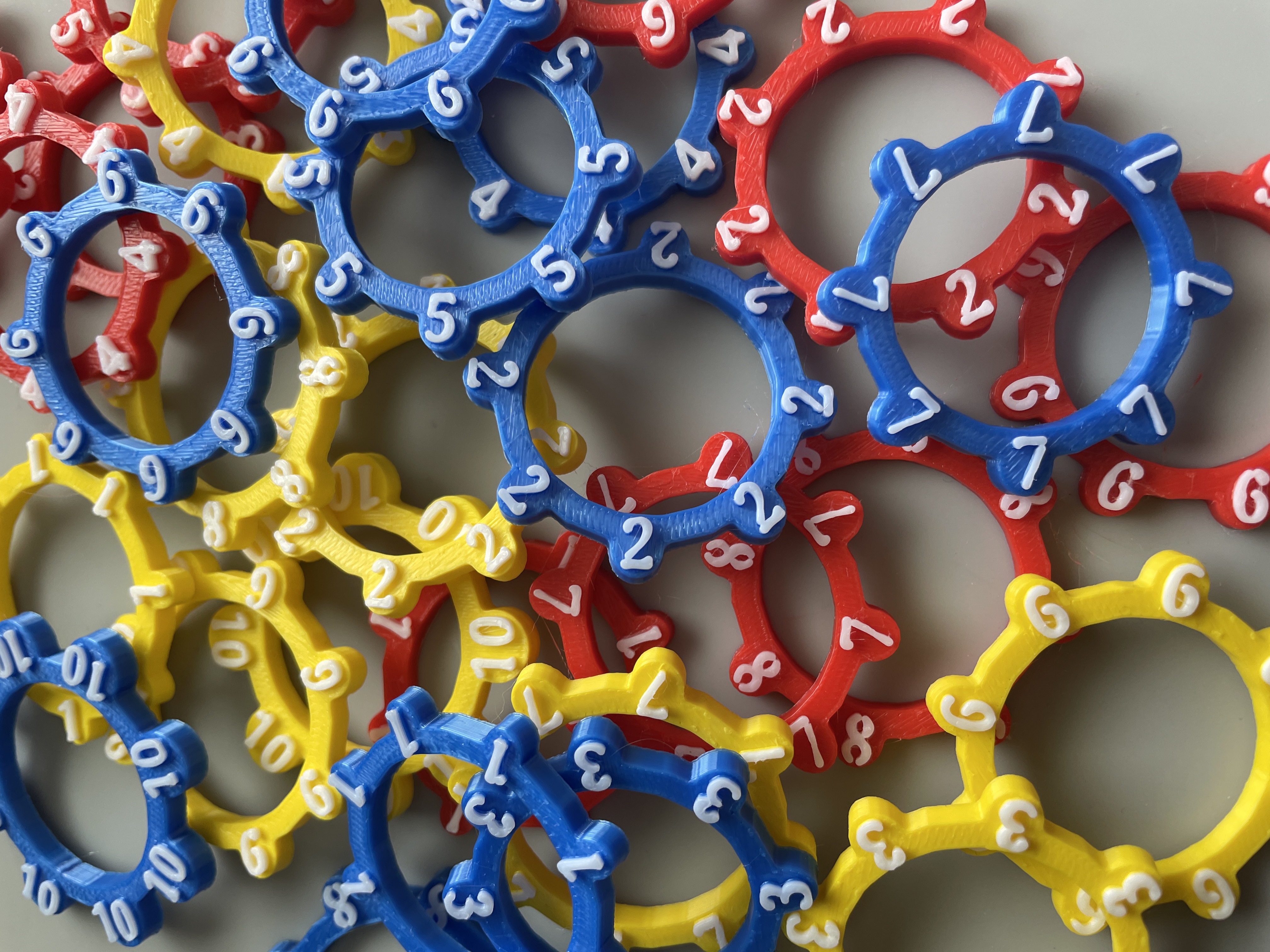Numbered Status/Marker Rings for DND Miniatures