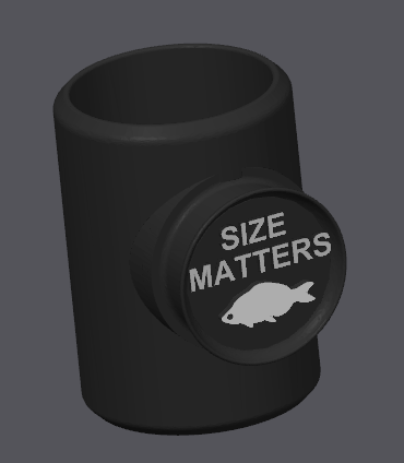 Fishing koozie Size Matters by Dream | Download free STL model ...