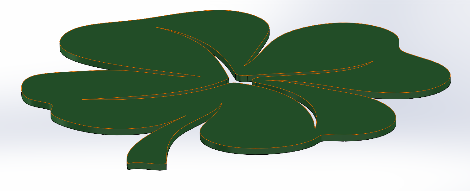 Clover Drawing Template by yurfeus | Download free STL model ...