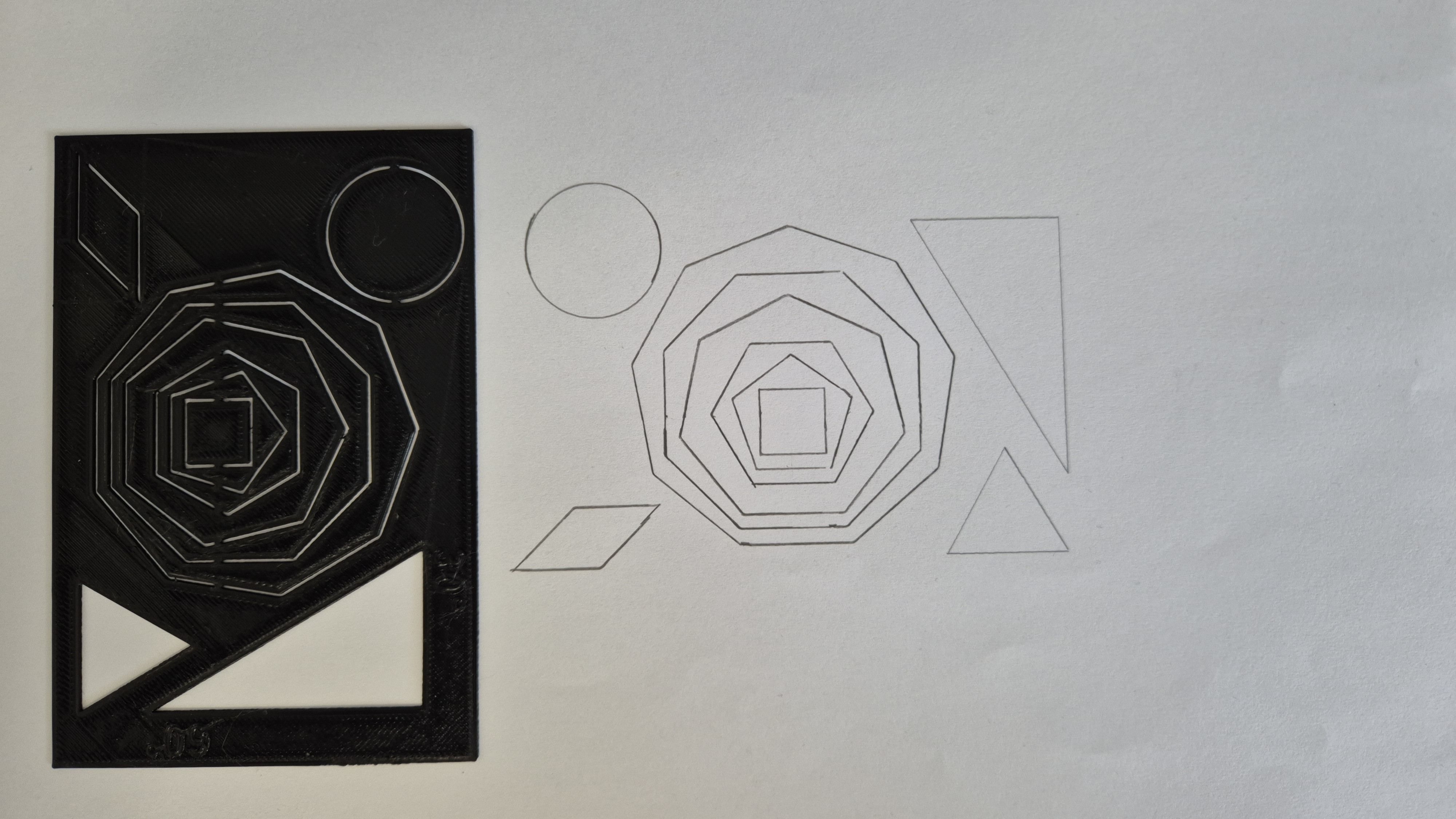 Geometric drawing template