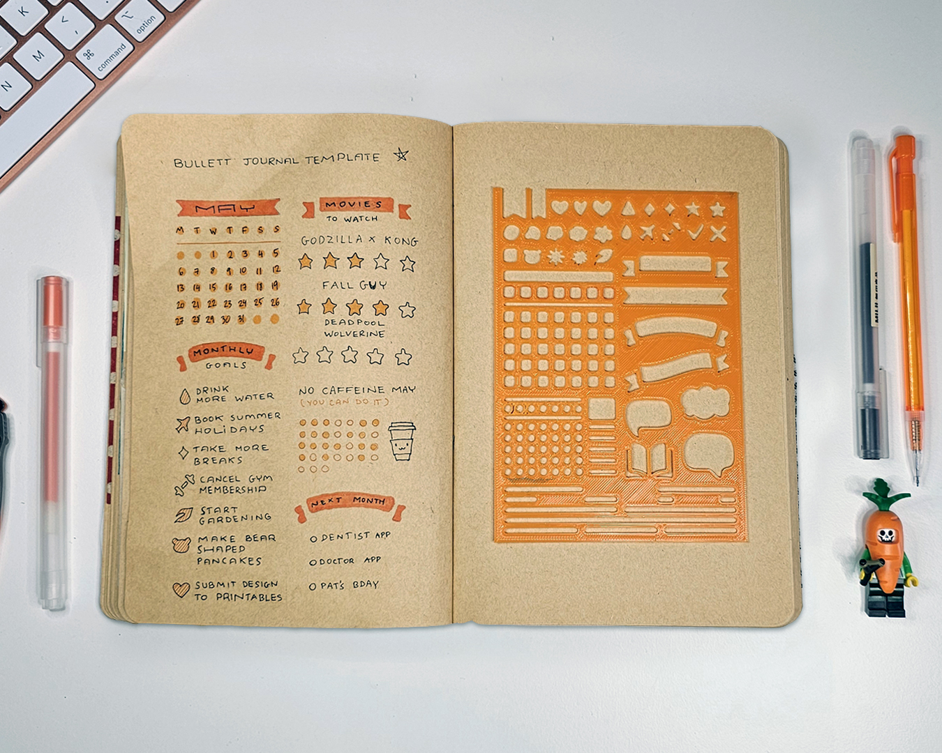 Bullet Journal Template By Sylveonika Download Free STL Model bullet-journal-template-by-sylveonika-download-free-stl-model