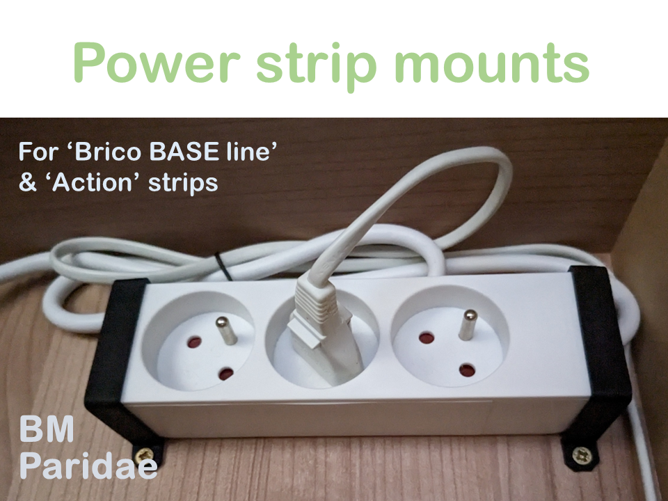 Power strip mounting bracket