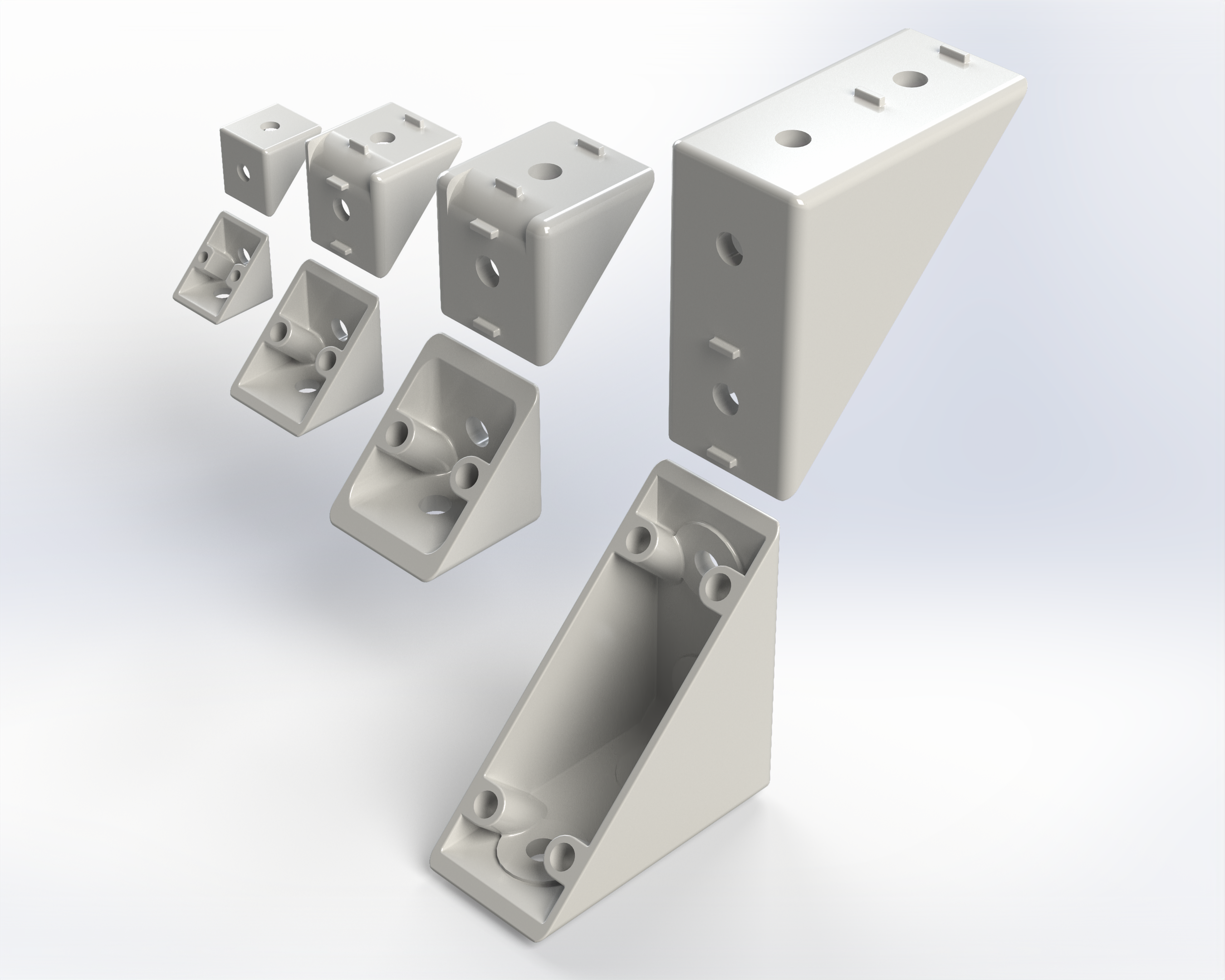 Extruded Aluminum Profile Corner Bracket Collection