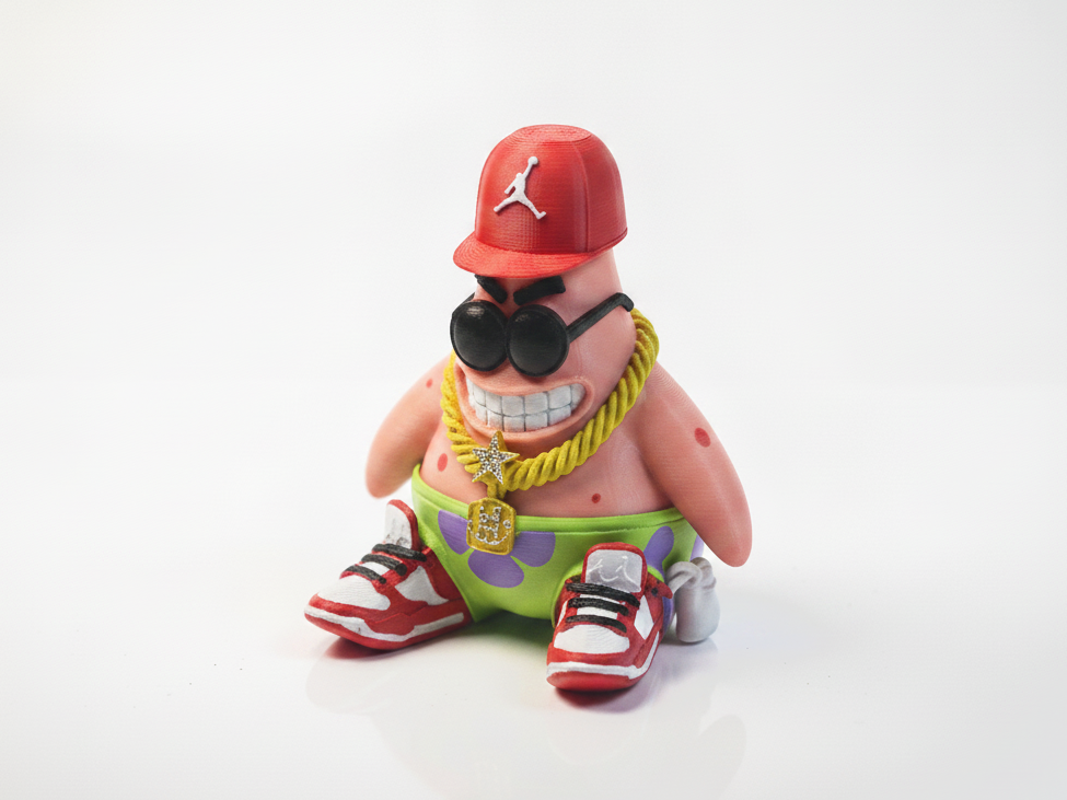 Cool Patrick Star Figurine Cartoon 3D Printable