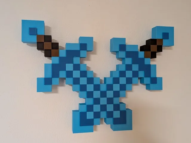 Minecraft Schwert Wanddeco