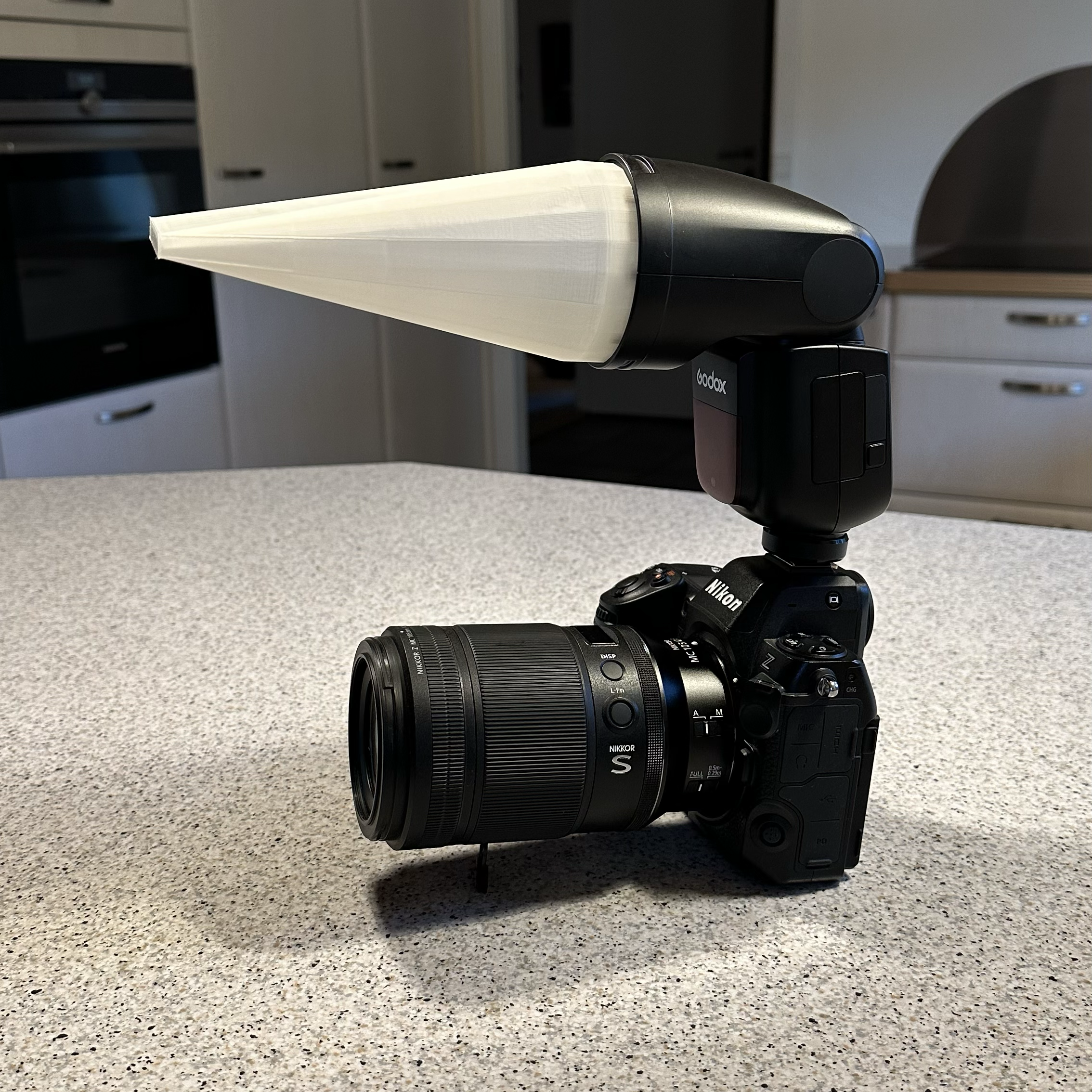 Macro Diffuser for Godox V1 Flash for Nikon - Slim