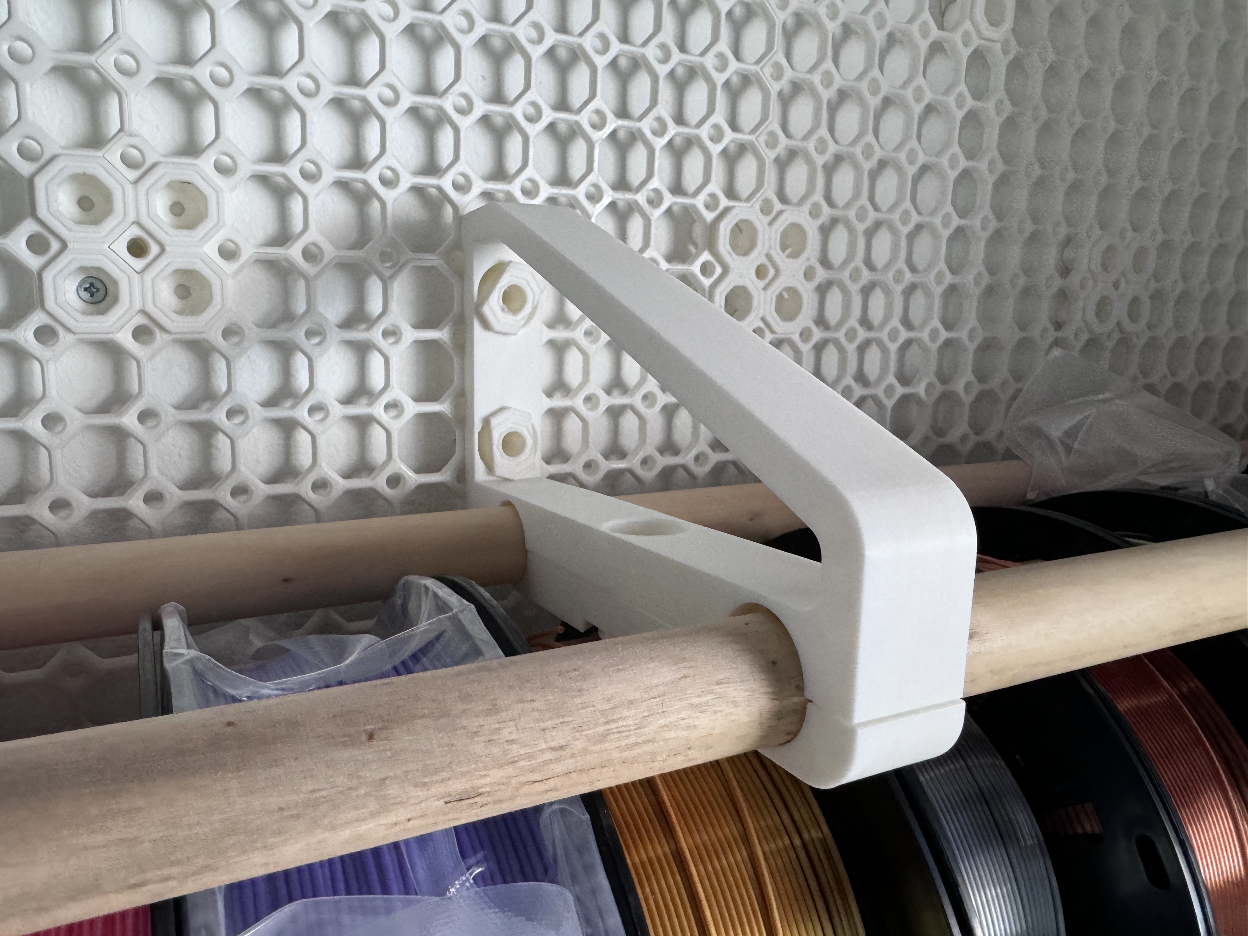 Multiboard Bracket for Filament Spool Storage - Dowel