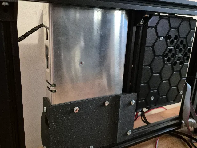 LRS-350 power supply holder with 2020 bosch extrusion side mount