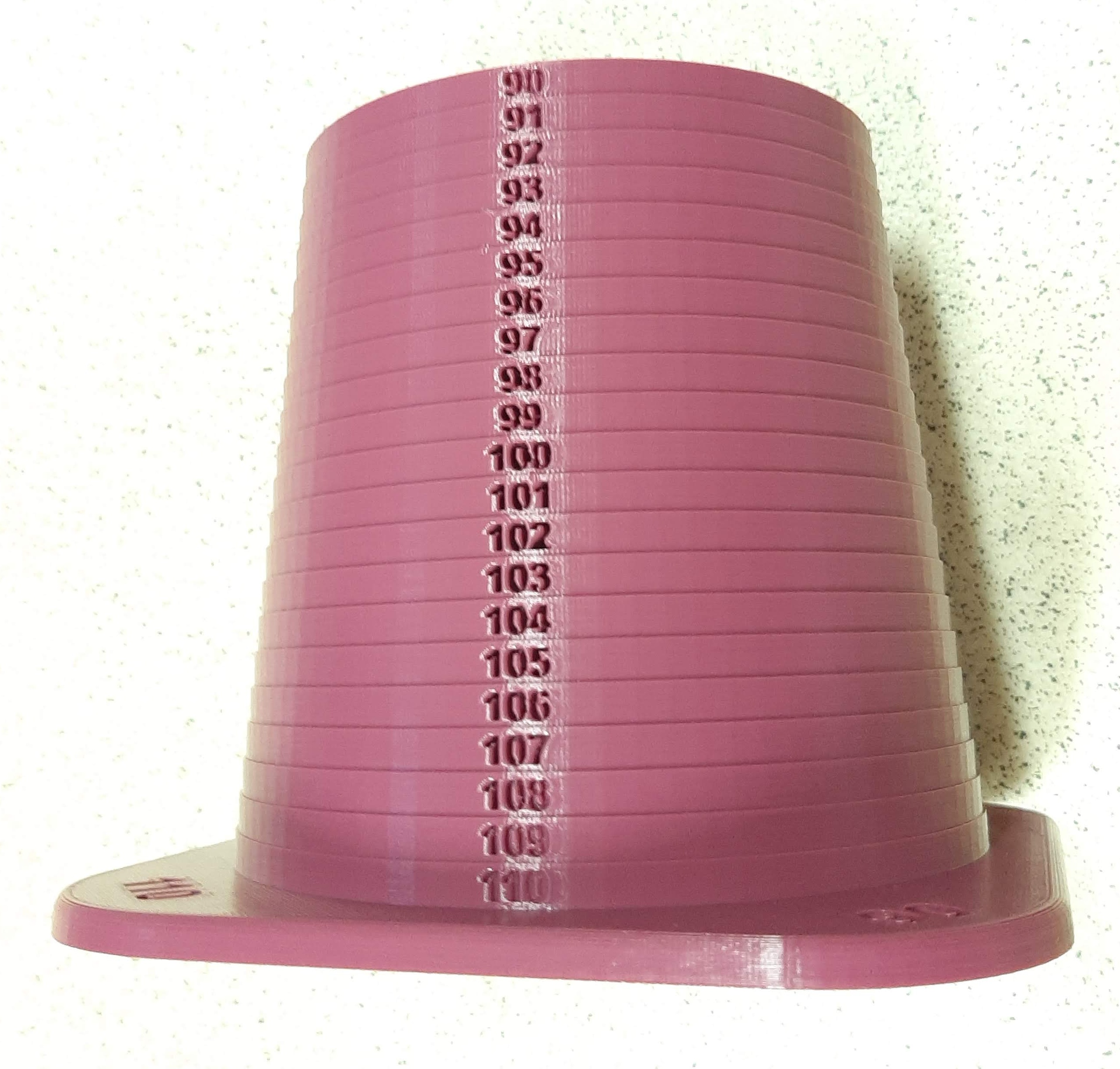 Cone for measuring straps in audio and video technology