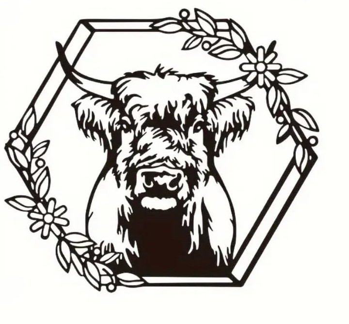 Cow Frame Wall Art