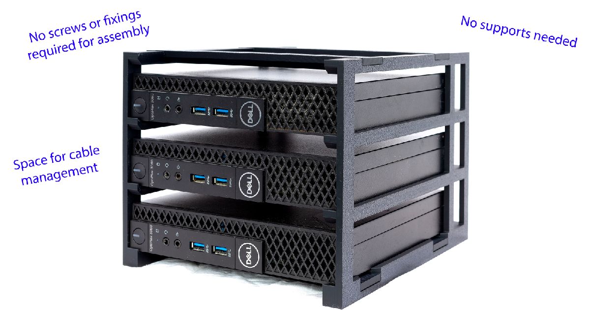 Dell Optiplex Micro Rack by arthertm3d | Download free STL model ...